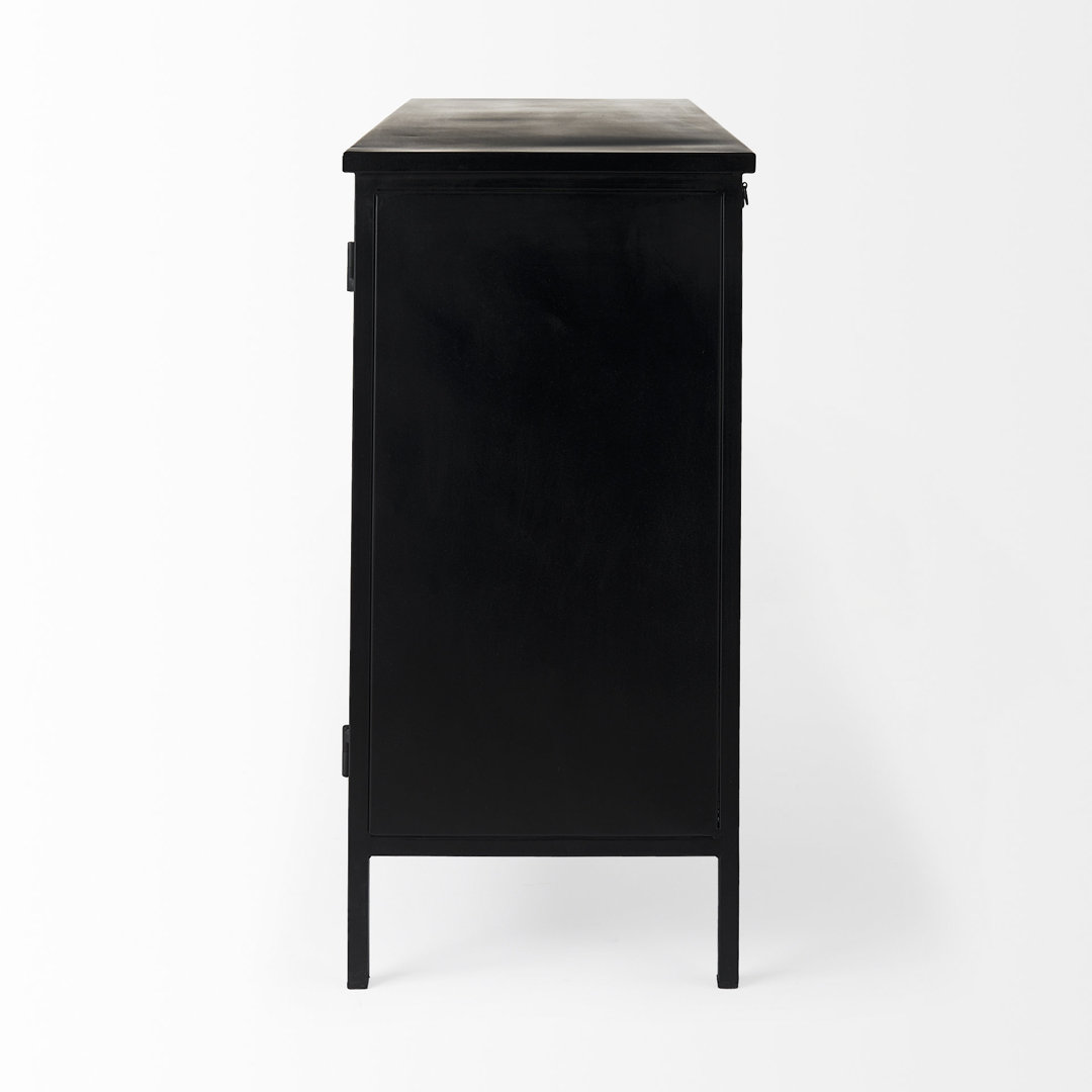 Diego 2-Door Iron Accent Cabinet